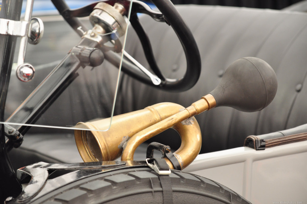 Classic horn made of brass from  a old Ford model T car