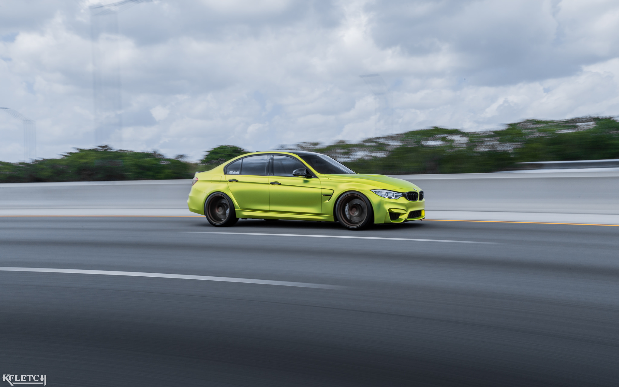Satin Lime Green Chrome BMW M3