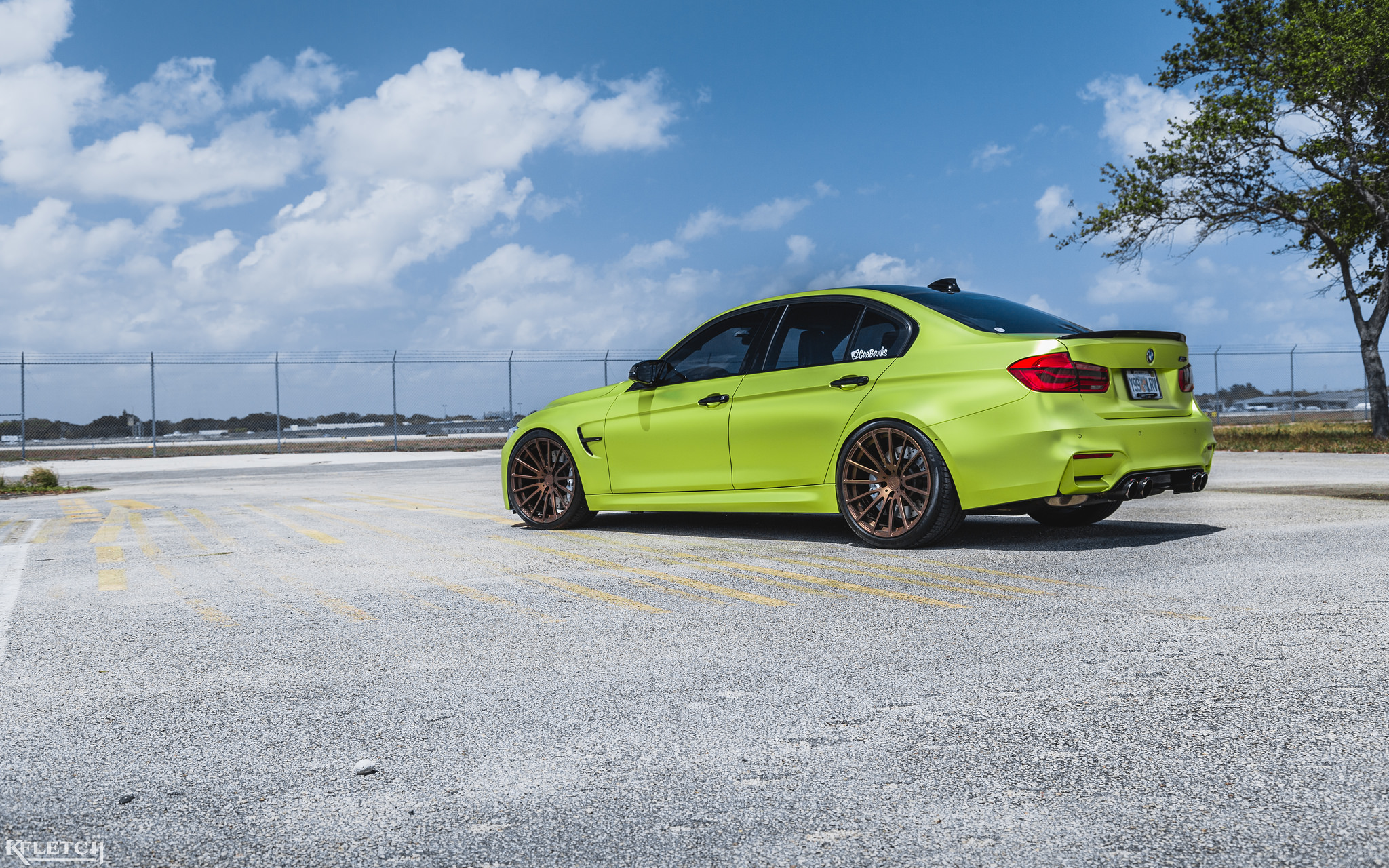 Satin Lime Green Chrome BMW M3